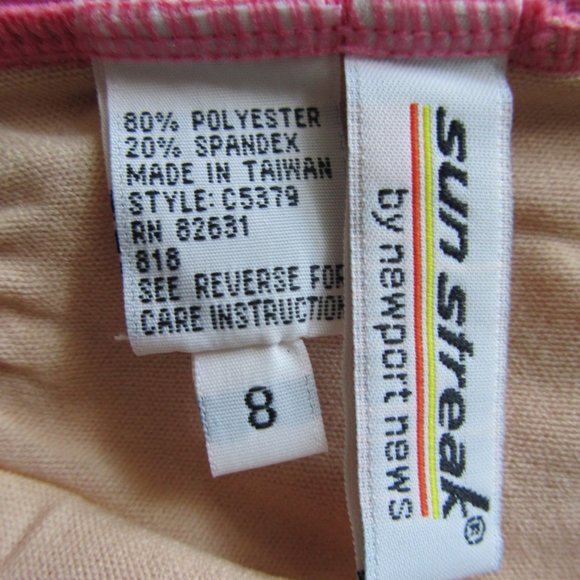 New Women’s Girl’s Sun Streak by Newport News Pink Swim Beach Ware top size 8 - Picture 8 of 11